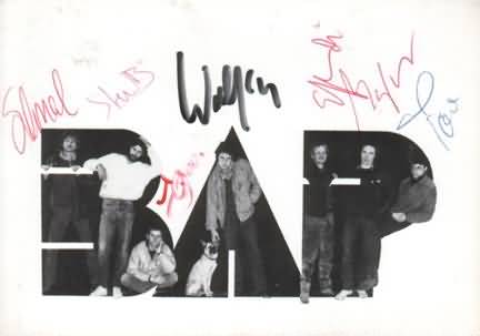 Auotgrammkarte mit orginal Unterschriften 1984